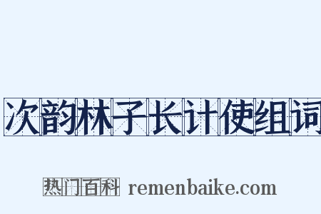 次韵林子长计使组词是什么意思的图片